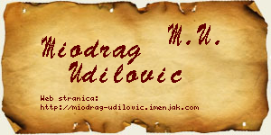 Miodrag Udilović vizit kartica